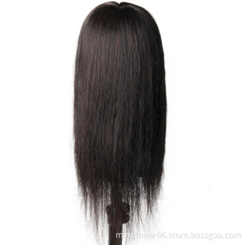 100% human hair training mannequin cutting head with long hair